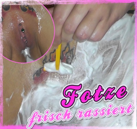 Fotze ganz frisch RASSIERT