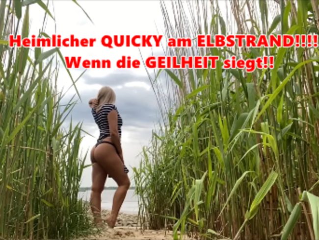 Heimlicher QUICKY am ELBSTRAND!!!!!! Wenn die GEILHEIT siegt!!